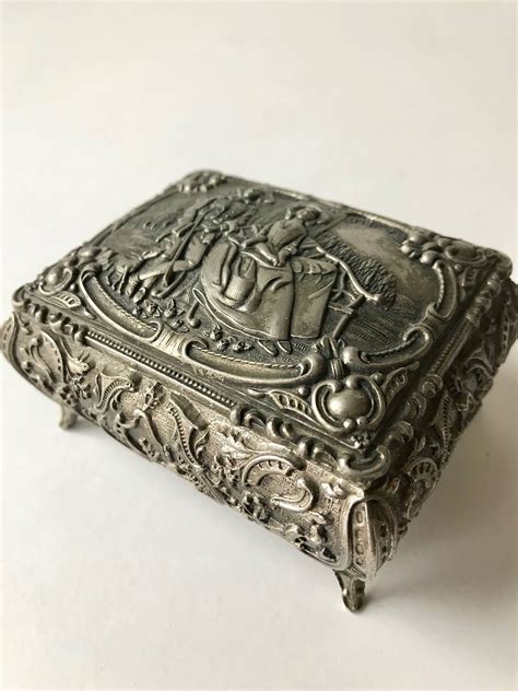 vintage metal tin trinket box|collectible trinket boxes.